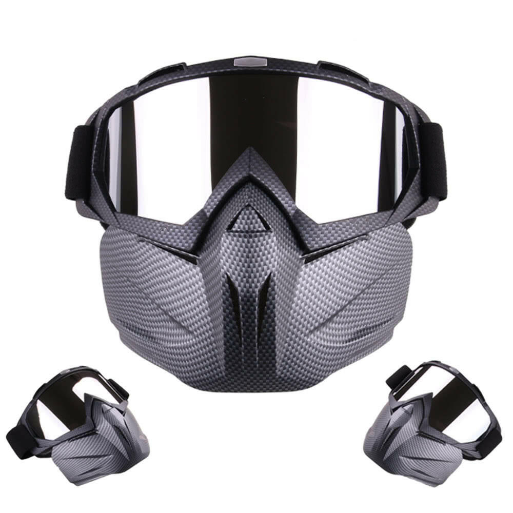 detachable motorcycle helmet Motorcycle Helmet Riding Detachable Modular Face Mask Windproof Breath