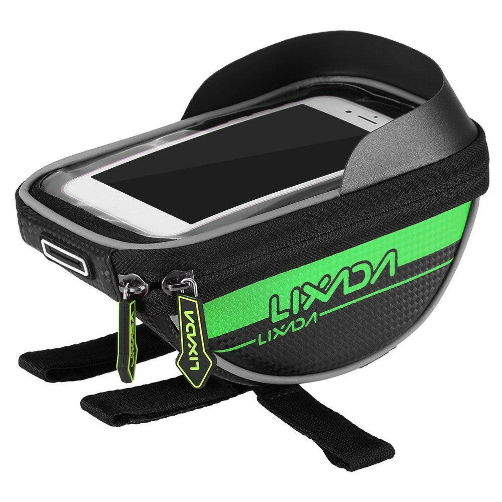Lixada Cycling Bike Bicycle Bag Top Tube Handlebar Bag Touchscreen Cell Phone Mount Holder MTB Road Bike Bicycle Front Frame Bag-WAYBIKER