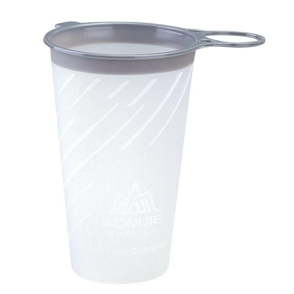 AONIJIE 200ml BPA Free Foldable Soft Water Cup for Outdoor Sports Marathon Cycling Camping Running