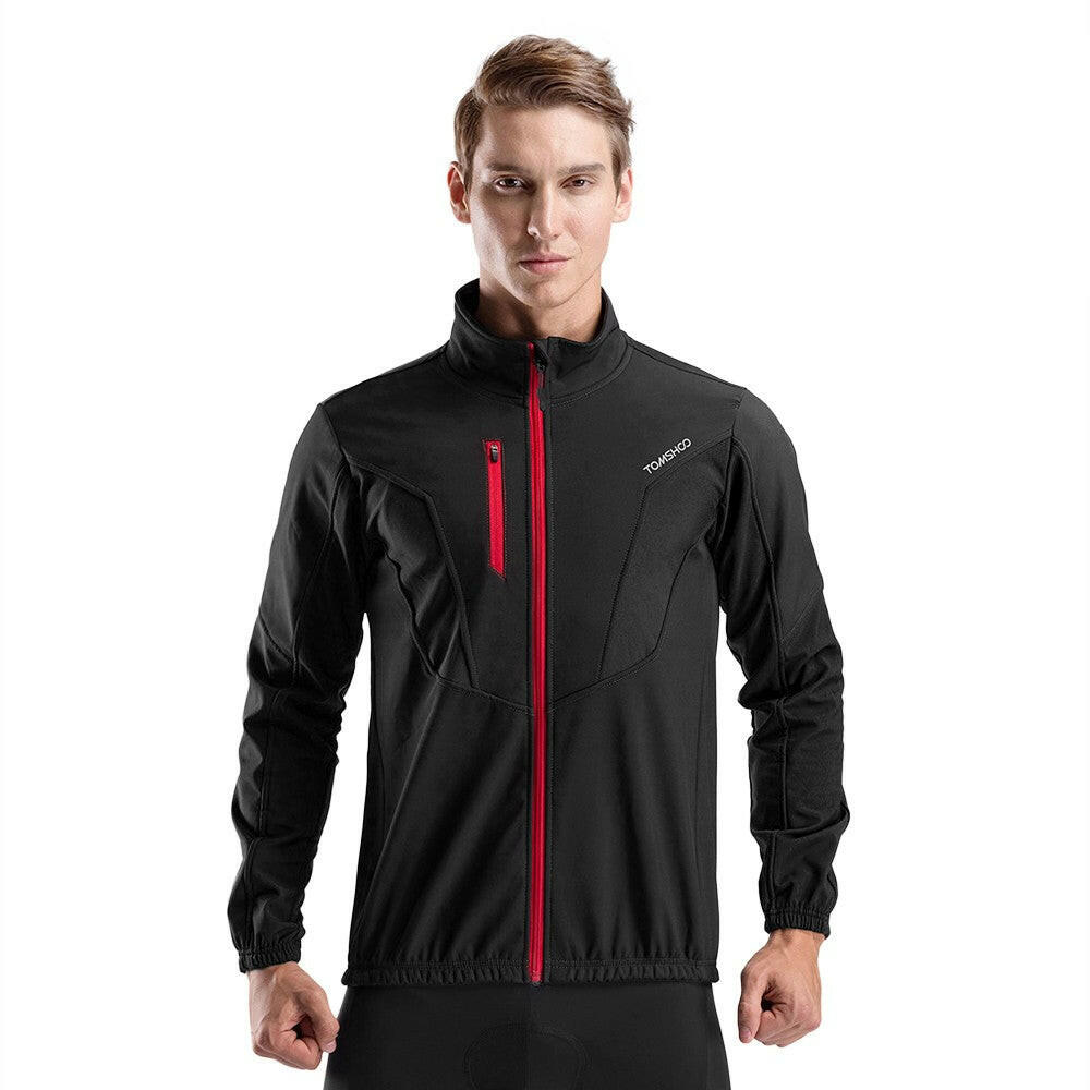 TOMSHOO Men's Winter Thermal Fleece Cycling Jacket-WAYBIKER