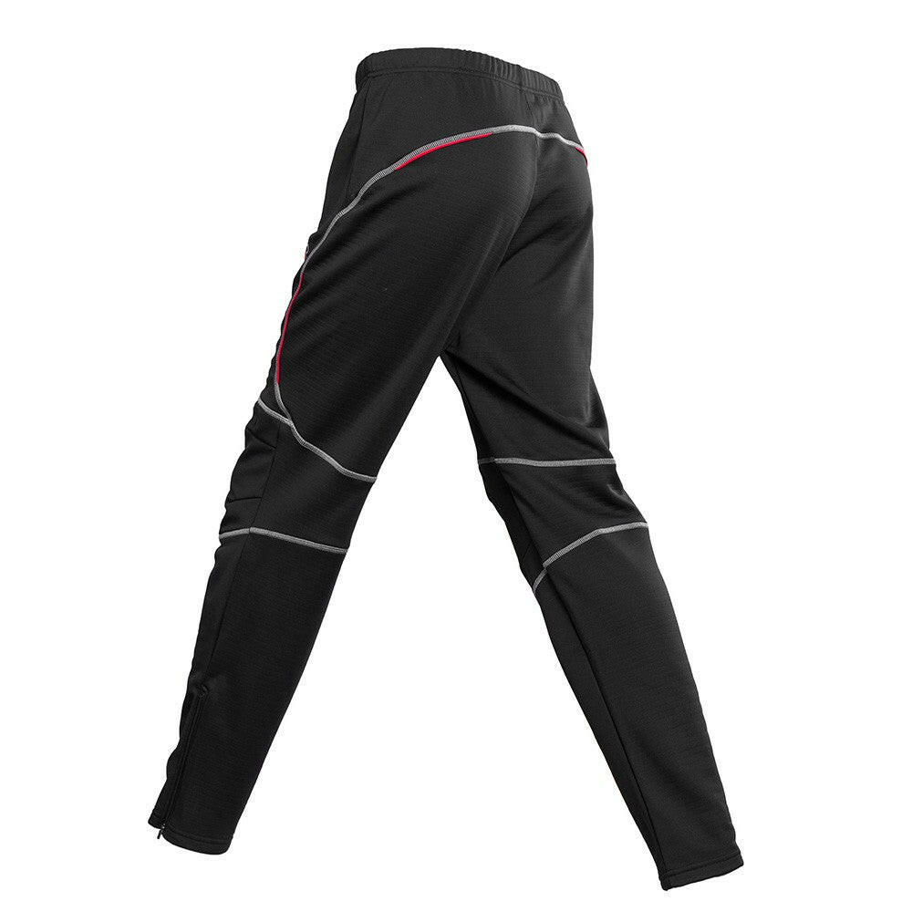 Men's Windproof Athletic Pants Winter Thermal Fleece Outdoor Sport Bike Cycling Riding Pants Trousers