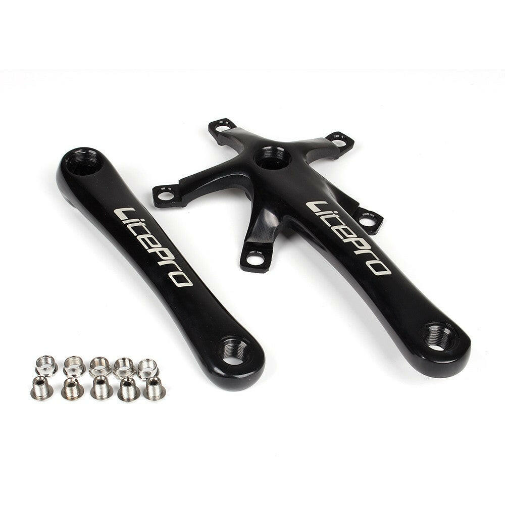 Bike Cycling Bicycle 170MM Crank Arm Set Folding Bike Crank BCD 130MM Five Square Holes Crankset  Bike Accessories-WAYBIKER