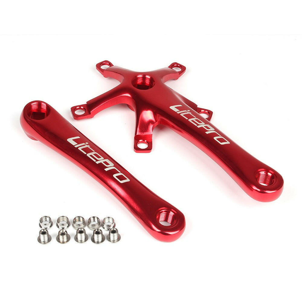 Bike Cycling Bicycle 170MM Crank Arm Set Folding Bike Crank BCD 130MM Five Square Holes Crankset  Bike Accessories-WAYBIKER