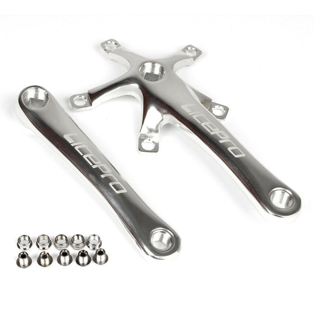 Bike Cycling Bicycle 170MM Crank Arm Set Folding Bike Crank BCD 130MM Five Square Holes Crankset  Bike Accessories-WAYBIKER