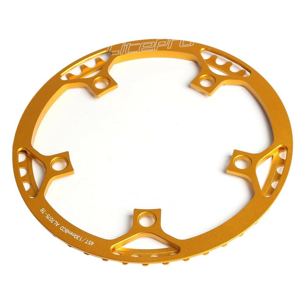 Bike Cycling Bicycle Chainring Folding Bike Chainwheel Oval Round Chain Ring BCD 130MM 5 Bolts Chainring 53T / 45T-WAYBIKER