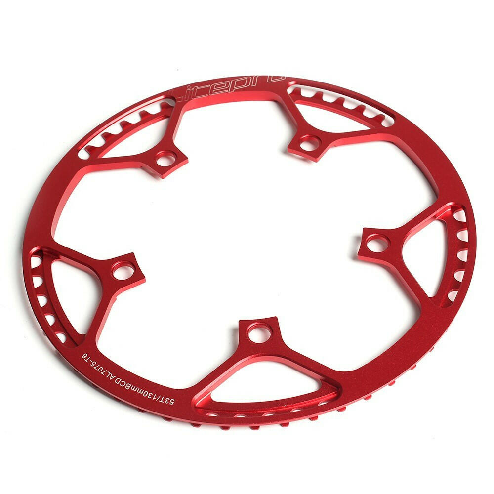 Bike Cycling Bicycle Chainring Folding Bike Chainwheel Oval Round Chain Ring BCD 130MM 5 Bolts Chainring 53T / 45T-WAYBIKER