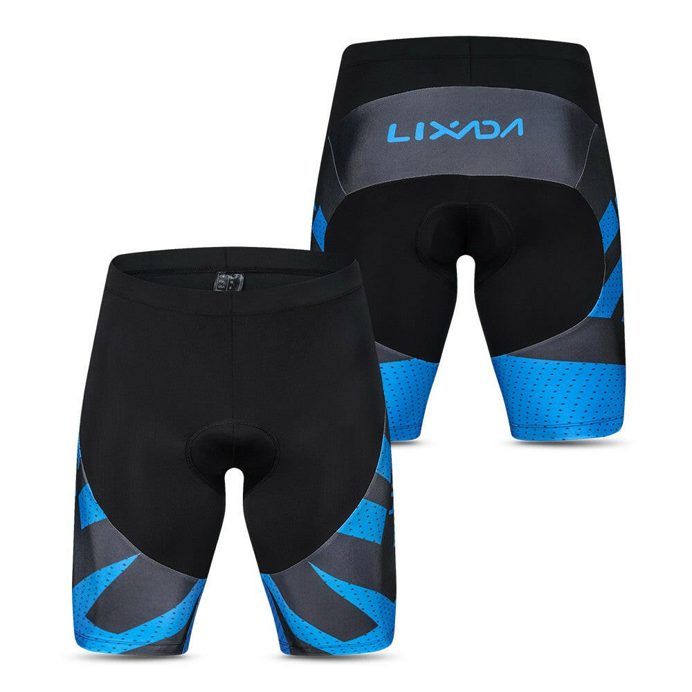 lixada fahrradbekleidung Lixada Men's Cycling Shorts 4D Gel Padded Bicycle Riding Half Pants Bike Biking Tights Blue / L