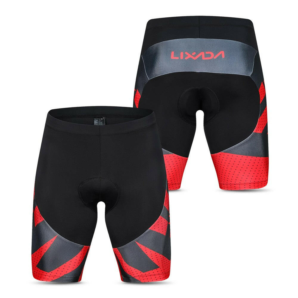 lixada fahrradbekleidung Lixada Men's Cycling Shorts 4D Gel Padded Bicycle Riding Half Pants Bike Biking Tights Red / Xxl