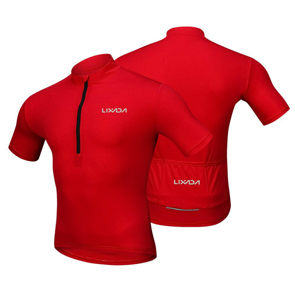 Lixada Men's Cycling Jersey Breathable Quick Dry Bike Biking Short Sleeve Shirt-WAYBIKER