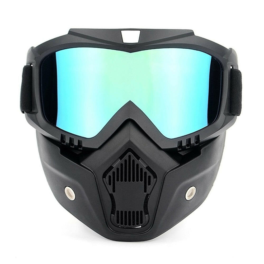 Motorcycling Goggles UVA400 Protection Winter Skiing Goggle Riding Skating Sports Goggle with Detachable Mask