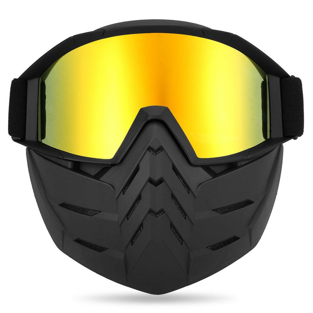 Motorcycling Goggles UVA400 Protection Winter Skiing Goggle Riding Skating Sports Goggle with Detachable Mask-WAYBIKER