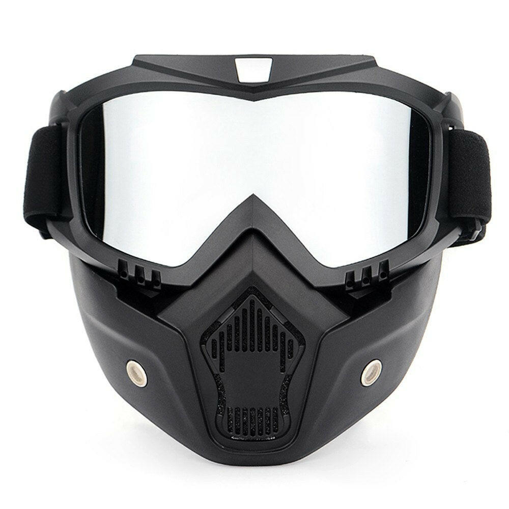 Motorcycling Goggles UVA400 Protection Winter Skiing Goggle Riding Skating Sports Goggle with Detachable Mask