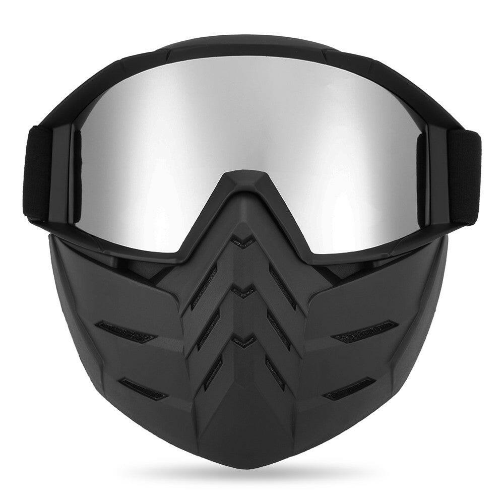 Motorcycling Goggles UVA400 Protection Winter Skiing Goggle Riding Skating Sports Goggle with Detachable Mask