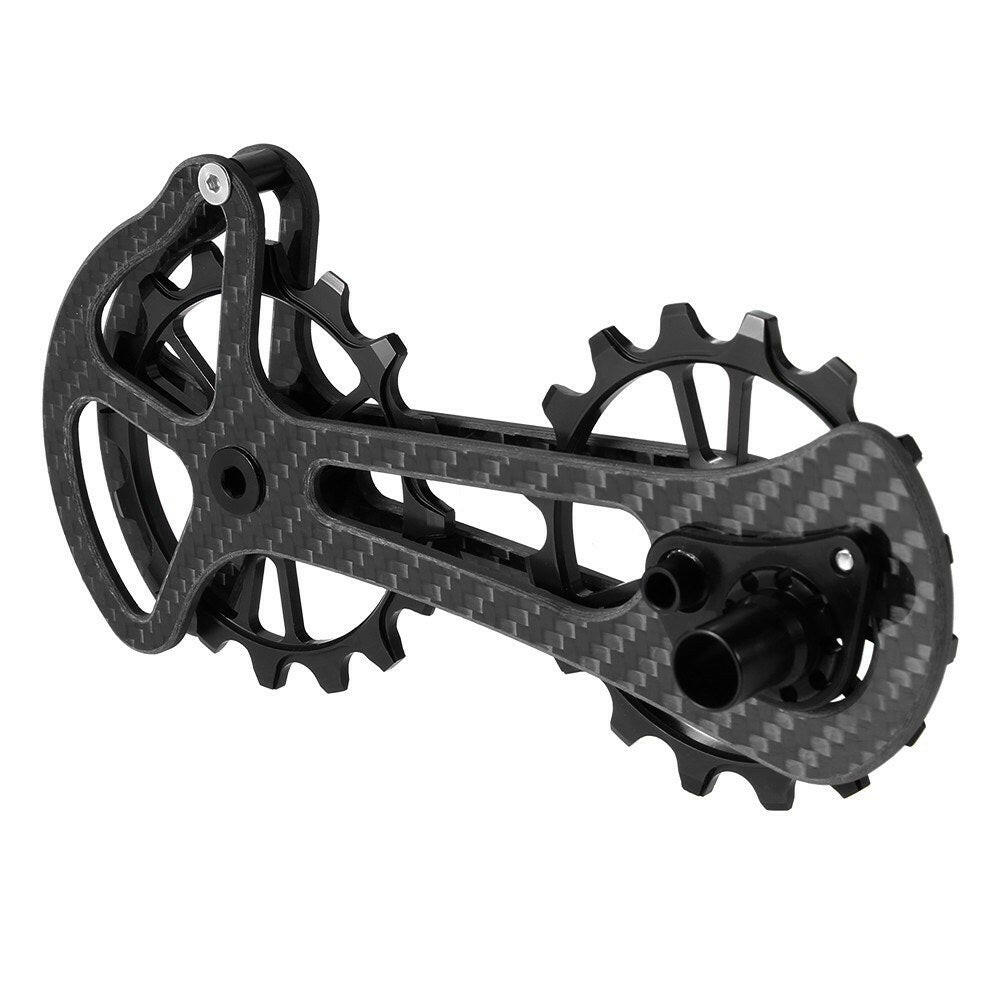 16T Bicycle Bike Ceramic Bearing Jockey Pulley Wheel Set Carbon Fiber Rear Derailleurs Guide Bicycle Parts for Shimano 5800/5700/4600/4700/105