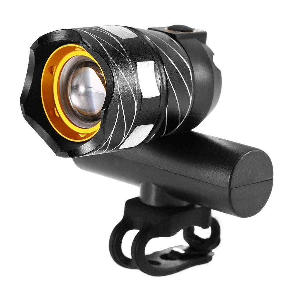 Zoomable Bike Front Light USB Rechargeable Bike Lamp LED Front Light MTB Bike Headlight Cycling Bicycle Safety Warning Light Flashlight
