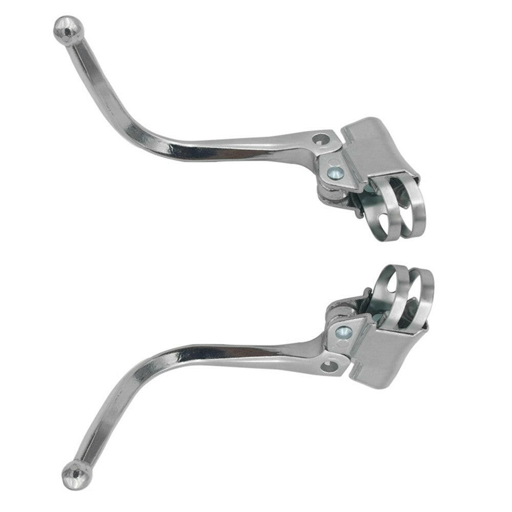 1 Pair Universal Full Aluminum Alloy Bicycle Brake Handle Mountain Road Bike Brake Lever 22-24mm Diameter