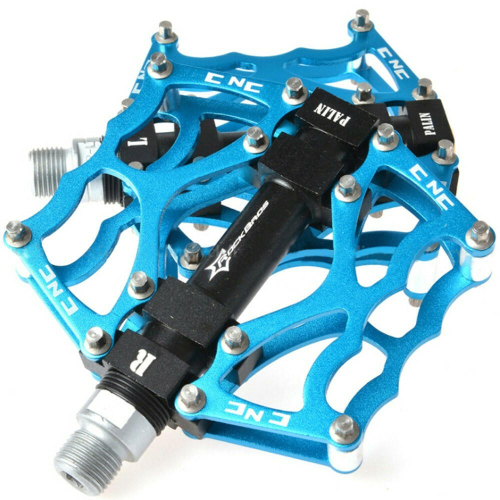RockBros Hollowing Ultralight Aluminum Alloy Bike Bicycle Pedals Platform Cycling Bearing Mountain Bike Pedal Anti-skid Foot Multi-colors Treadle Accessories of Bicycle-WAYBIKER