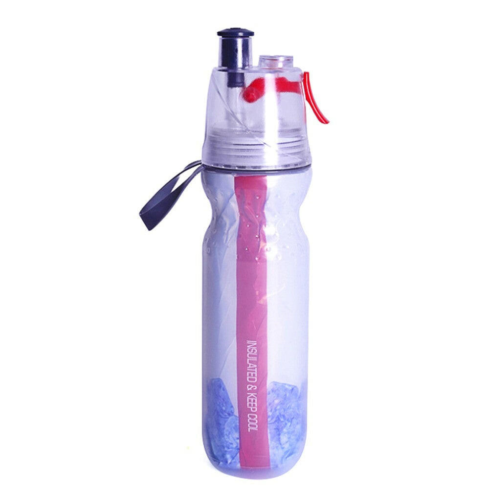 O2COOL Keep Cool Insulated Bike Water Bottle Spray Mist