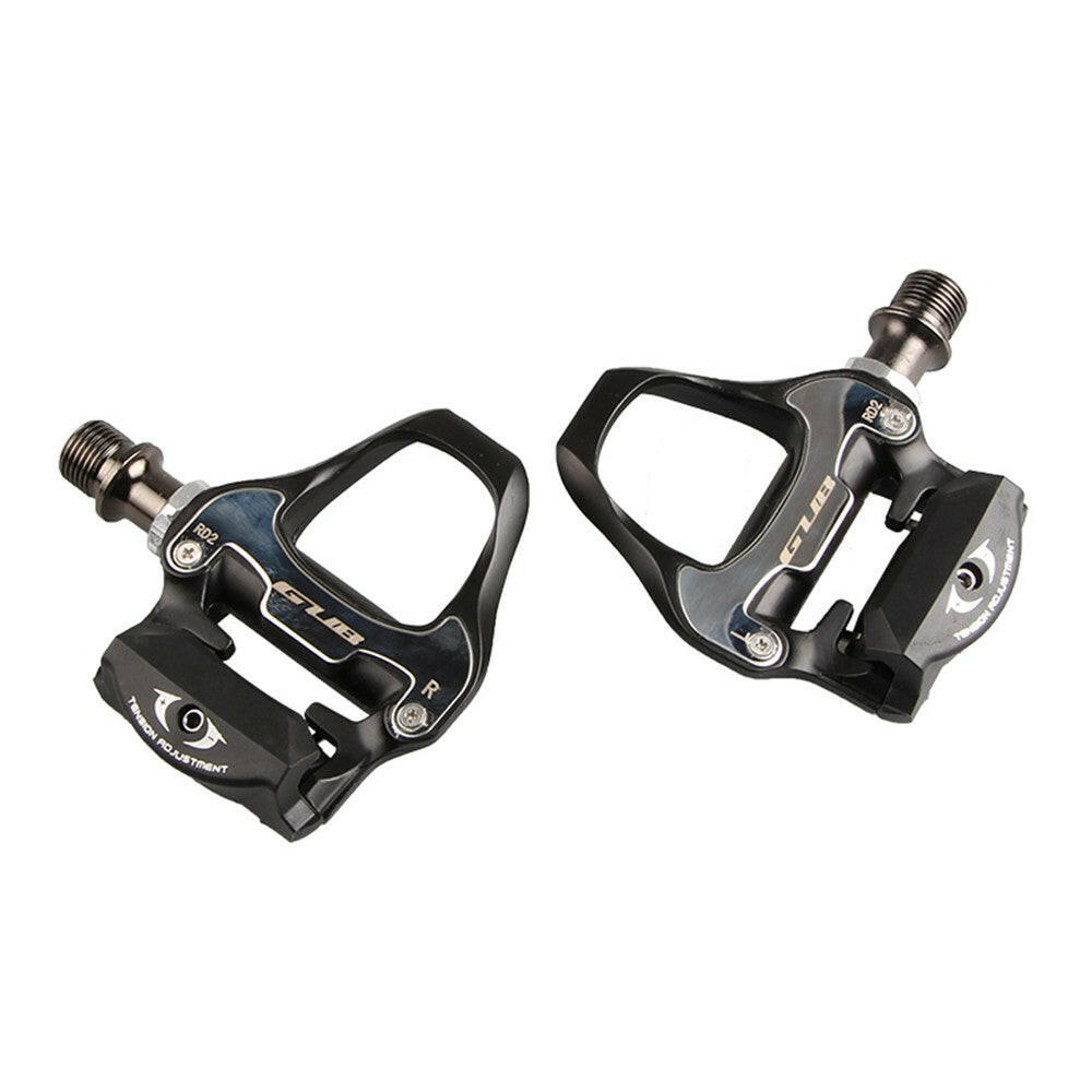 GUB Road Bike Self-locking Pedals Lightweight Aluminum Alloy CR-MO Cycling Pedals-WAYBIKER