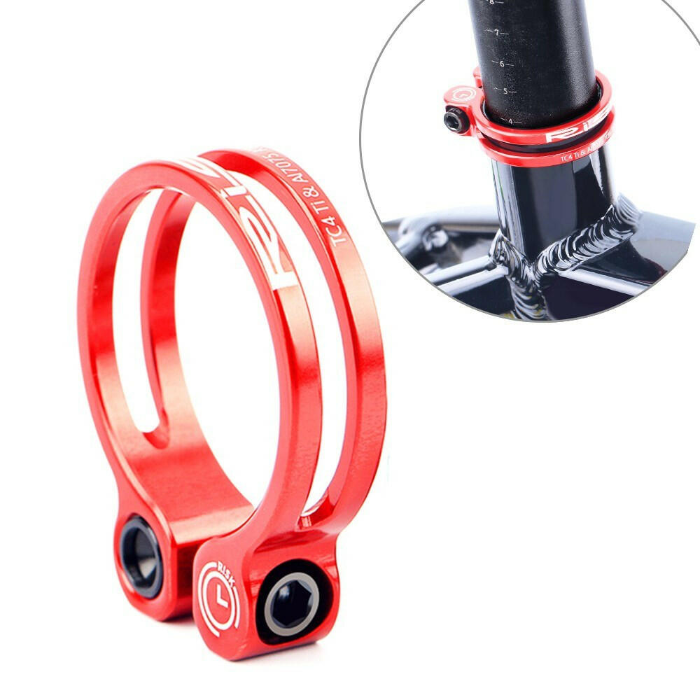 MTB Mountain Road Bicycle Seatpost Seat Tube Clamp Clip with Titanium Bolt