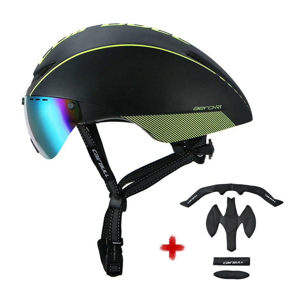 Cycling Helmet Adult MTB Road Bike Safety Helmet Lightweight Sports Protective Equipment with Detachable Goggle Extra Lining
