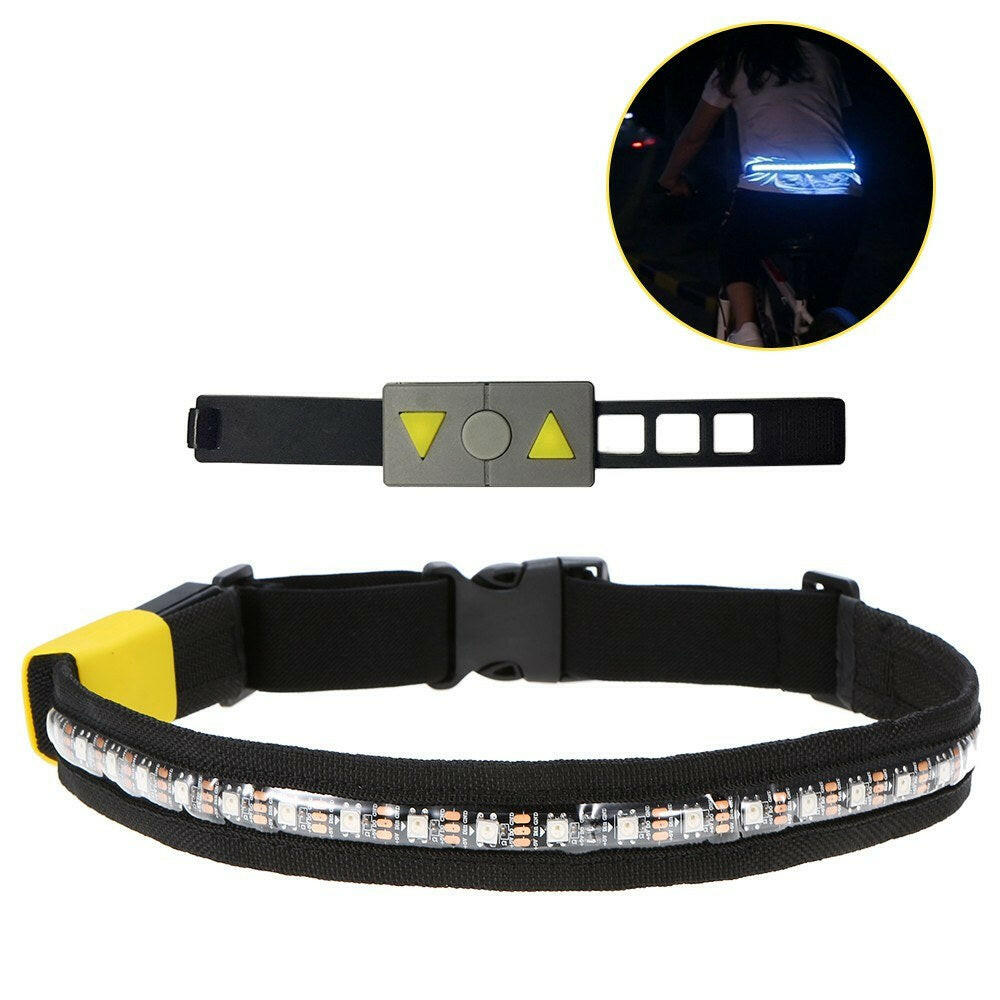 2.4G Wireless Remote Controlled LED Reflective Belt Safety Belt High Visibility for Night Running Jogging Climbing Cycling