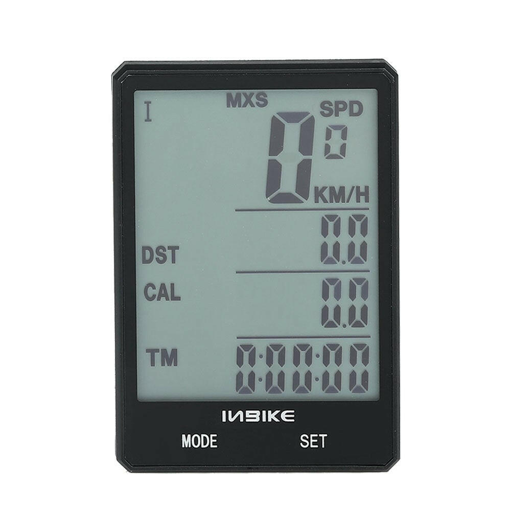 Wireless Bicycle Speedometer 2.8in Waterproof LCD Display Computer Odometer with Backlight Multiple-function Wireless Computer Odometer for Bike