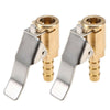 2Pcs Tyre Inflating Connector Clip Brass Tyre Inflator Clip Tyre Inflating Tools for Biks Motorbikes Cars-WAYBIKER