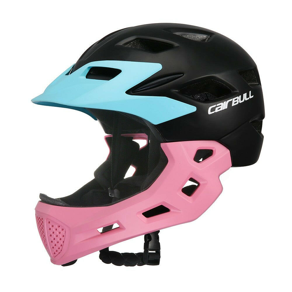 Kid Bike Full Face Helmet Children Safety Riding Skateboard Helmet Skating Rollerblading Sports Protective Equipment Detachable Chin-WAYBIKER
