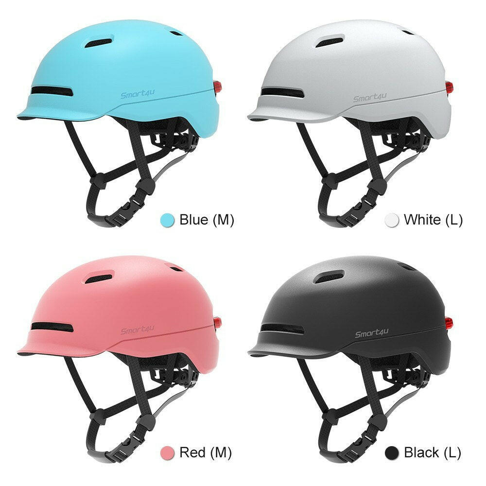 Smart4u Super Lightweight Scooter Helmet Breathable Bike Cycling Safety Helmet Adjustable Adults Kids Helmet Sports Protective Equipment with Taillight-WAYBIKER