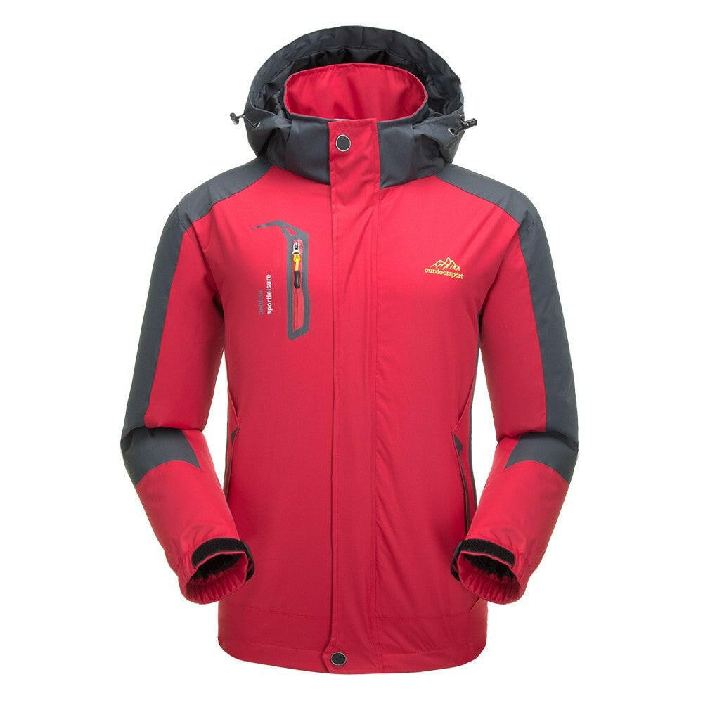 Lixada Waterproof Detachable Hooded Jacket for Men-WAYBIKER