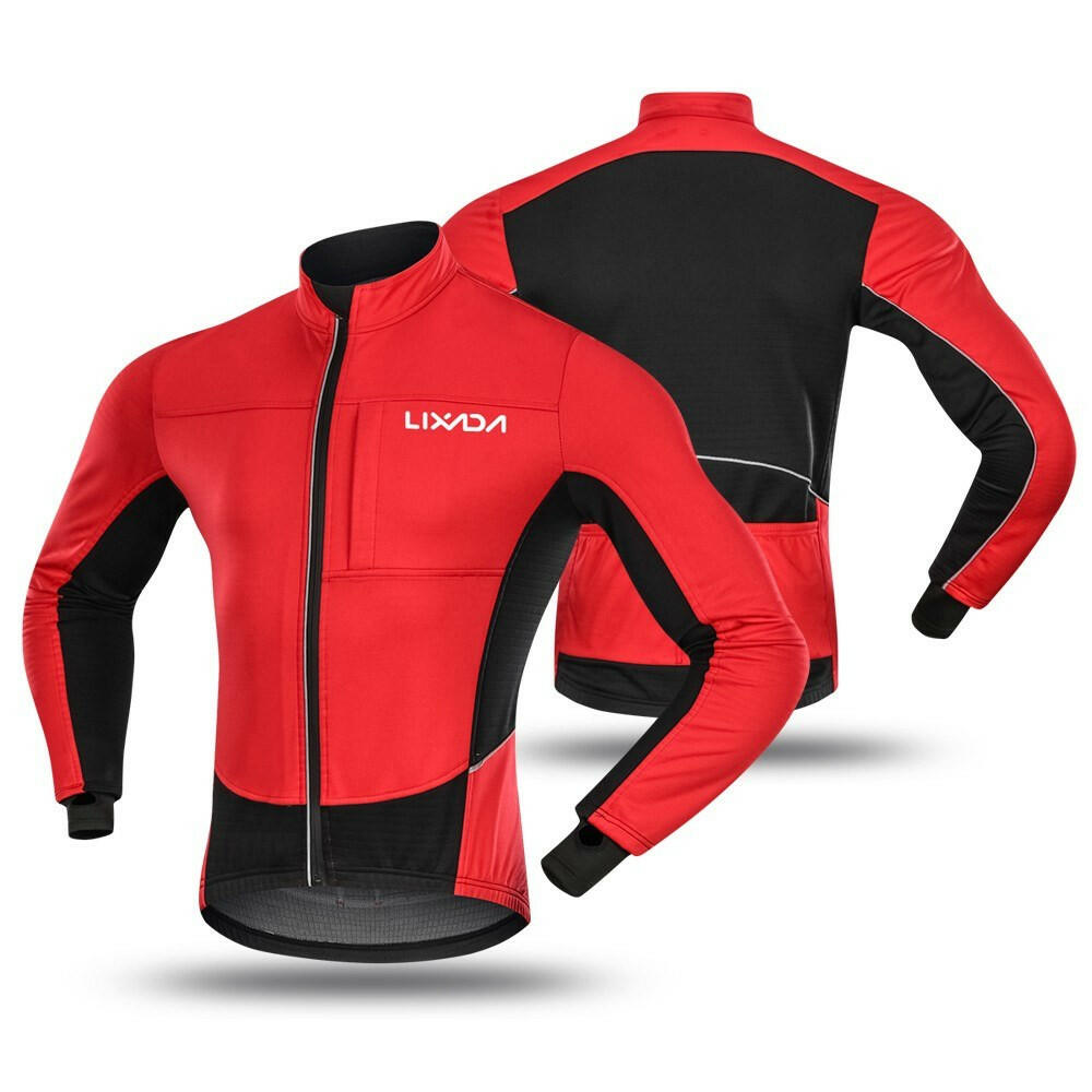 Lixada Winter Thermal Polar Fleece Men's Windproof Cycling Jacket-WAYBIKER