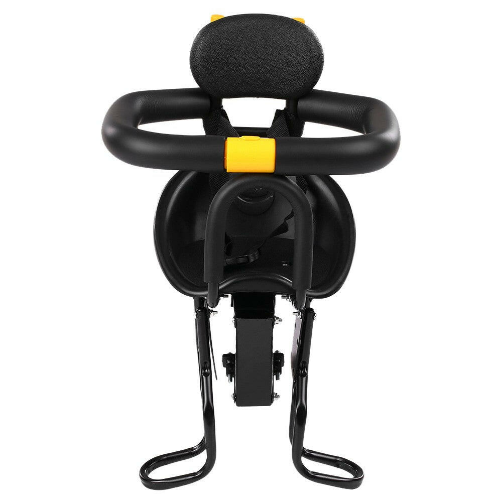 Safety Child Bicycle Seat Bike Front Baby Seat Kids Saddle with Foot Pedals Support Back Rest for MTB Road Bike-WAYBIKER