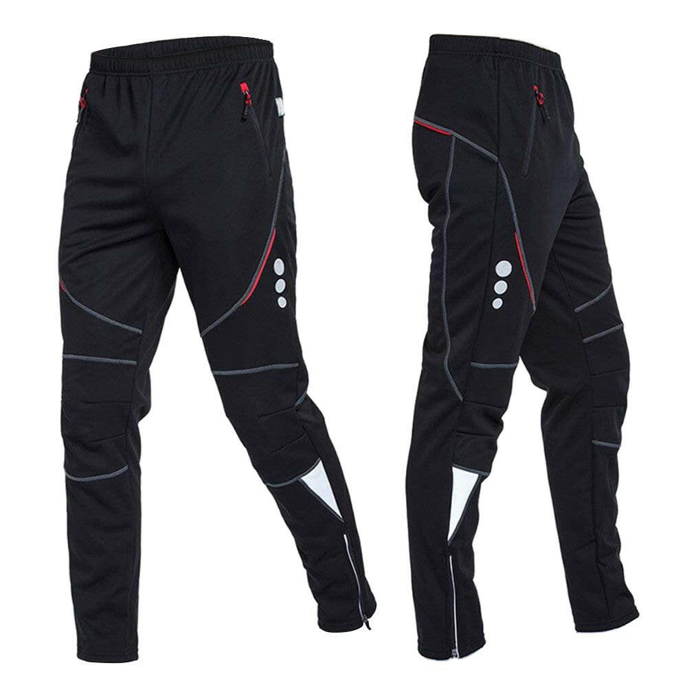 Men's Windproof Thermal Fleece Cycling Pants-WAYBIKER