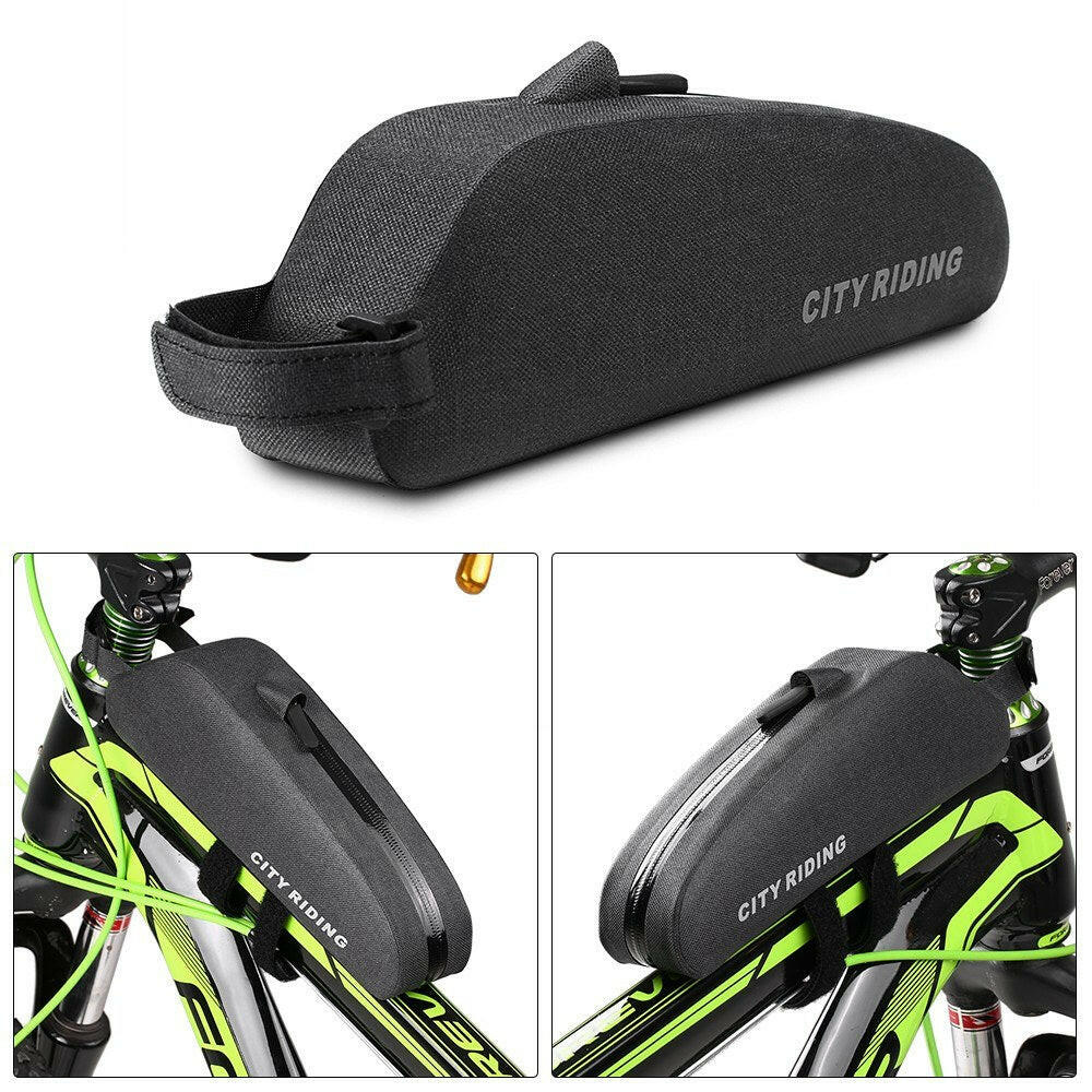 Bike Top Tube Bag Water Repellent Bike Front Tube Bag Bike Storage Bag Cycling Front Frame Pouch