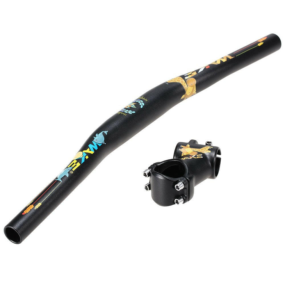 31.8mm Bike Handlebar Set Children Bike Handlebar & Stem Parts Set Aluminum Bicycle Riser Bar with Stem Parts Set for Kids Bike-WAYBIKER