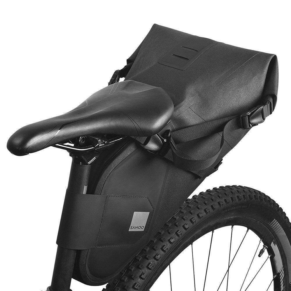 Waterproof 7L Bicycle Saddle Bag Large Capacity Bicycle Seat Bag Storage Bag Reflective Cycling Rear Seat Post Bag Tail Rear Bag MTB Road Bike Bag Bicycle Storage Bag Bike Accessories-WAYBIKER