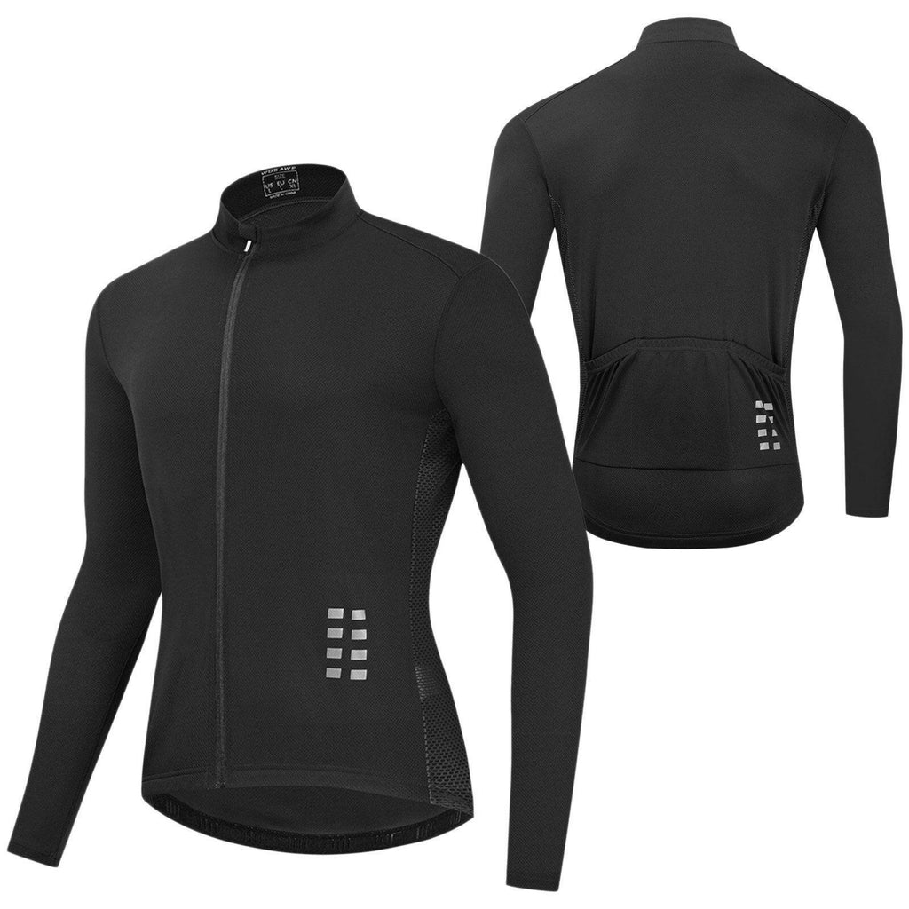 Men Long Sleeve Cycling Jersey Breathable MTB Bicycle Shirt Bike Riding Running Sports Jacket Clothing-WAYBIKER