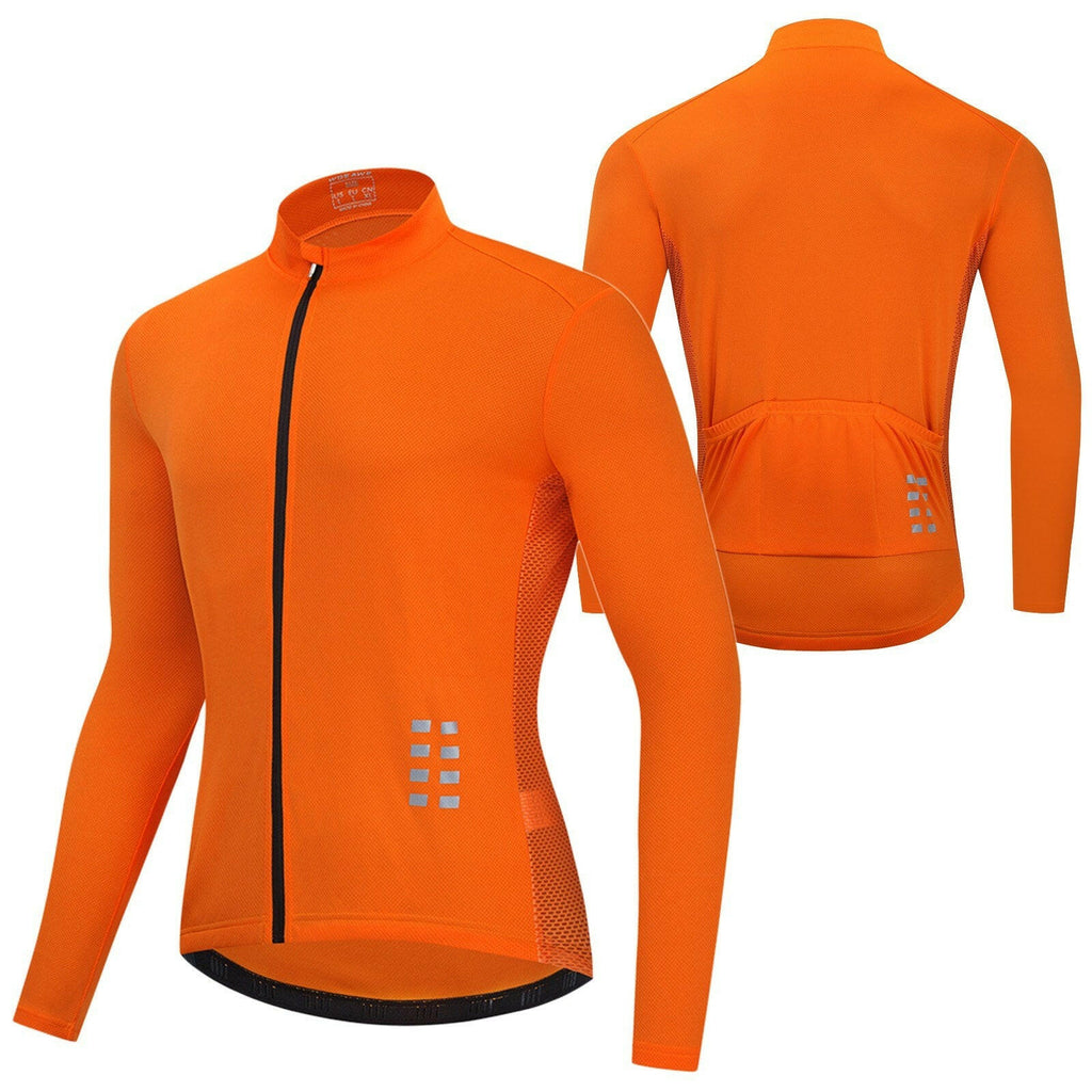 Men Long Sleeve Cycling Jersey Breathable MTB Bicycle Shirt Bike Riding Running Sports Jacket Clothing