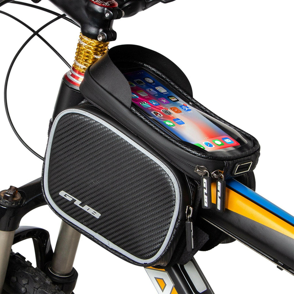 Bike Phone Front Frame Bag Waterproof Bicycle Top Tube Cycling Touchscreen Phone Mount Phone Case for 6.6 Inch Mobile Phones-WAYBIKER