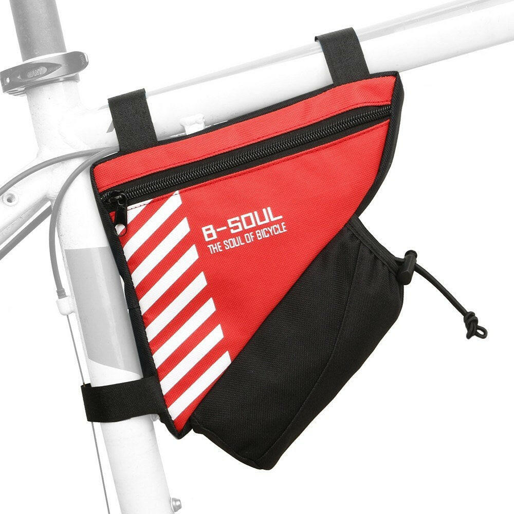 Bike Triangle Bag with Water Bottle Pocket Cycling Frame Top Tube Bag MTB Bicycle Tool Storage Bag Pouch