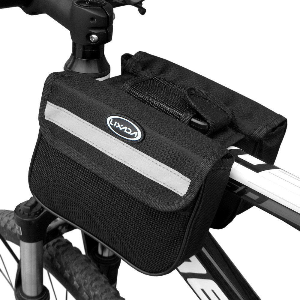 Lixada Cycling Bike Top Tube Bag Mountain Bicycle Front Frame Double Pannier Bag Pack-WAYBIKER
