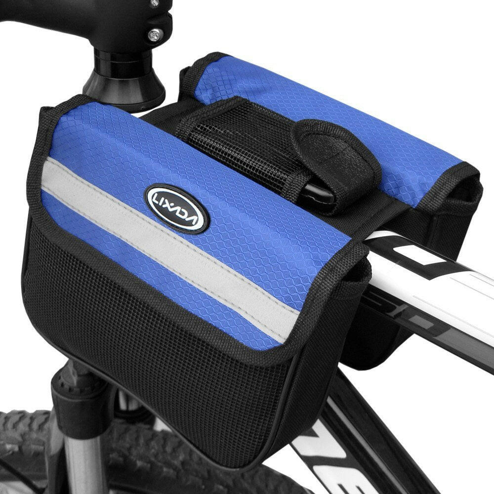 Lixada Cycling Bike Top Tube Bag Mountain Bicycle Front Frame Double Pannier Bag Pack-WAYBIKER