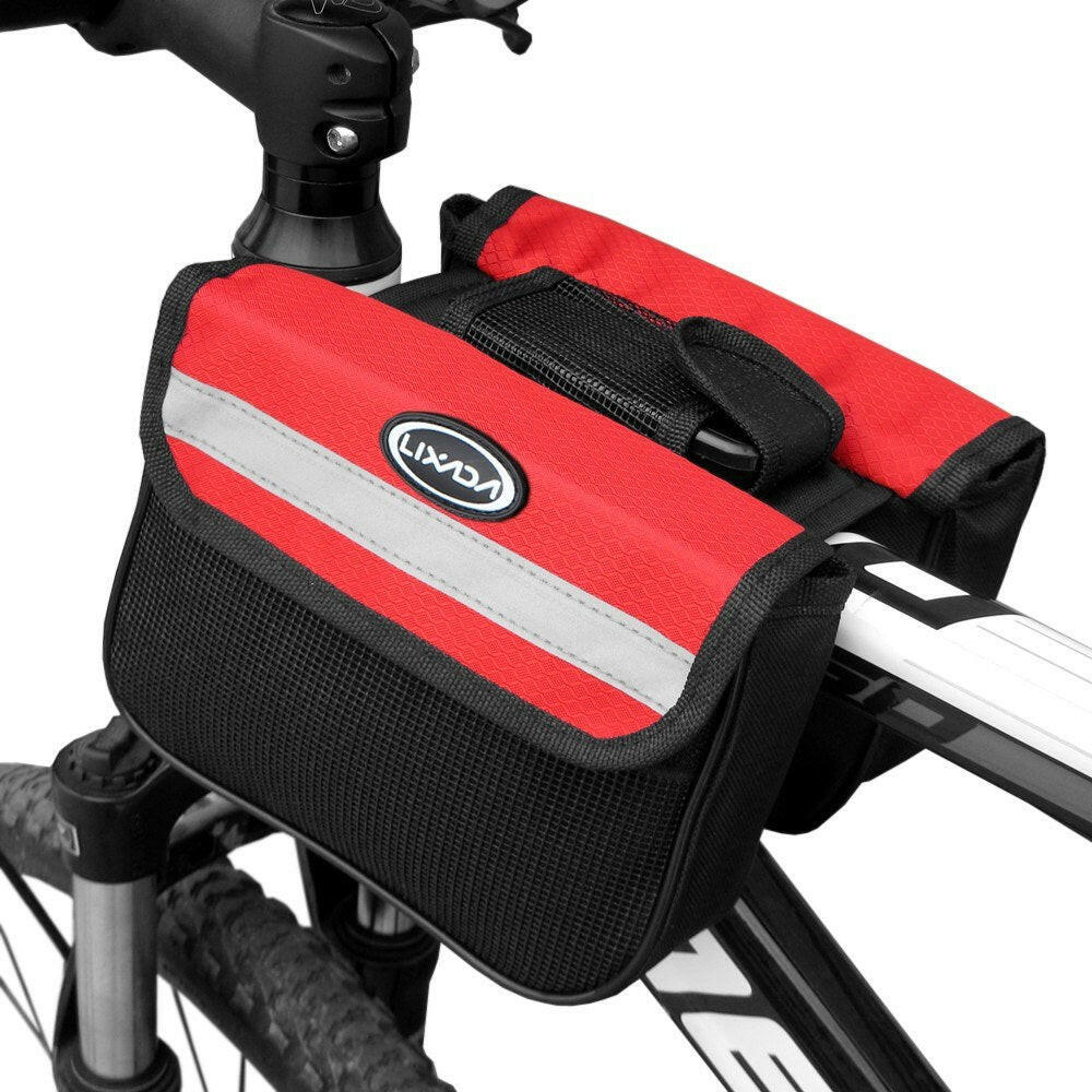 Lixada Cycling Bike Top Tube Bag Mountain Bicycle Front Frame Double Pannier Bag Pack-WAYBIKER