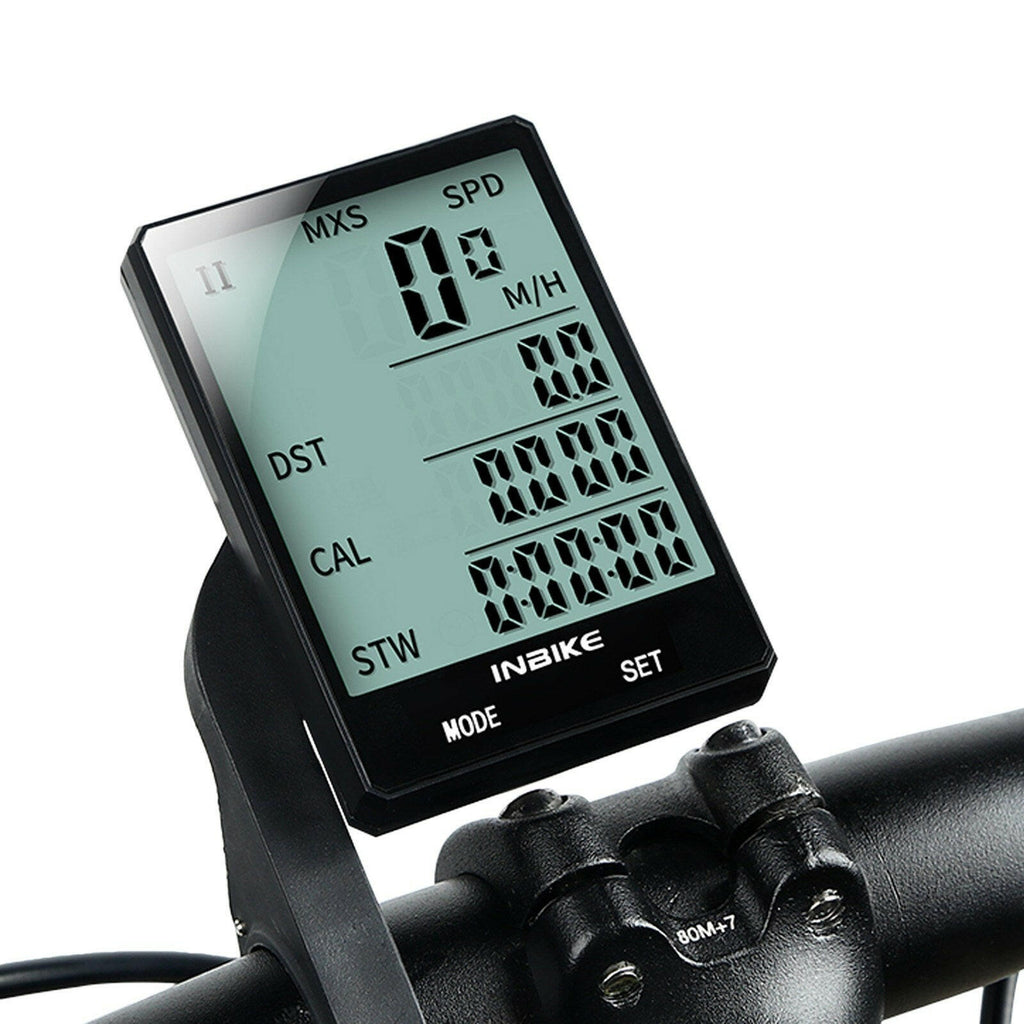 INBIKE 2.8 inch Bike Wireless Computer Multifunction Rainproof Riding Bicycle Odometer Cycling Speedometer Stopwatch Backlight Display