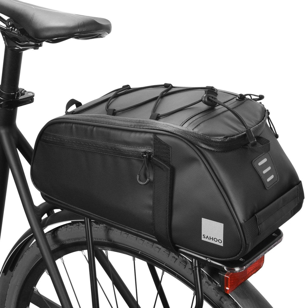 8L Bicycle Rear Seat Trunk Bag Large Capacity Rear Panniers Bag Reflective Rear Saddle Bag MTB Road Bike Bag Bicycle Storage Bag Hand Bag