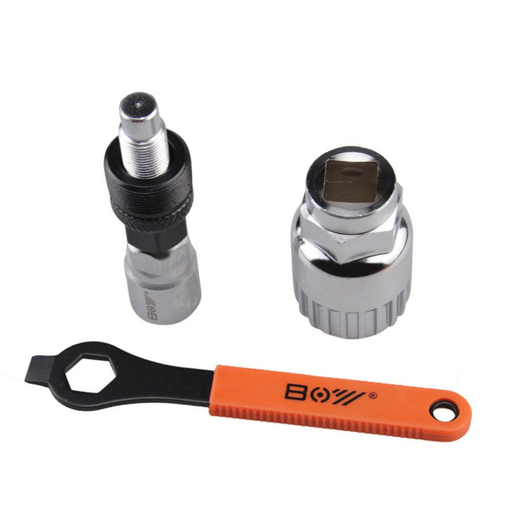 Bike Crank Extractor Puller Bottom Bracket Remover with 16mm Spanner Wrench Bicycle Crank Removal Tool Bike Repair Tool Kit-WAYBIKER