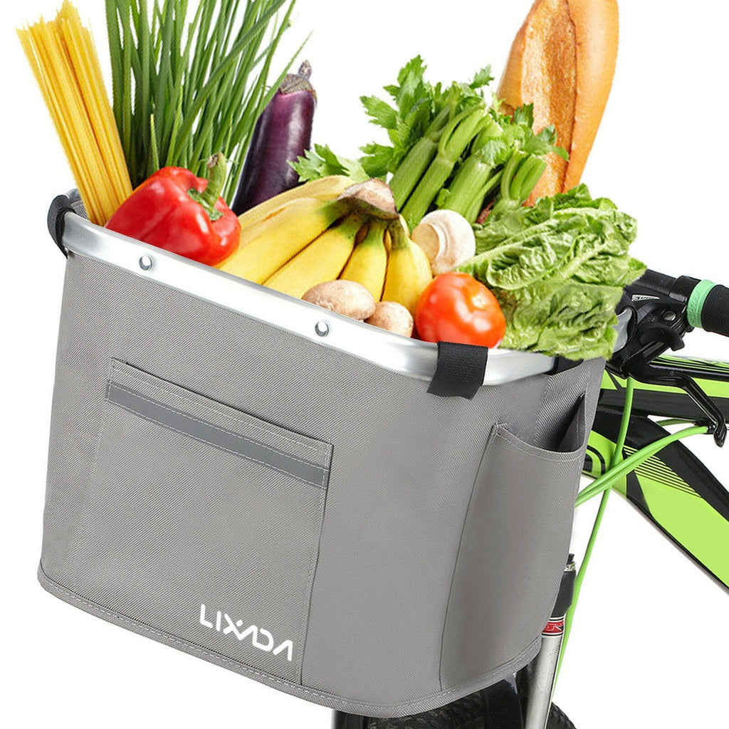 Lixada Collapsible Bike Basket Bicycle Handlebar Front Basket Pet Carrier Bag for Shopping Commuting-WAYBIKER