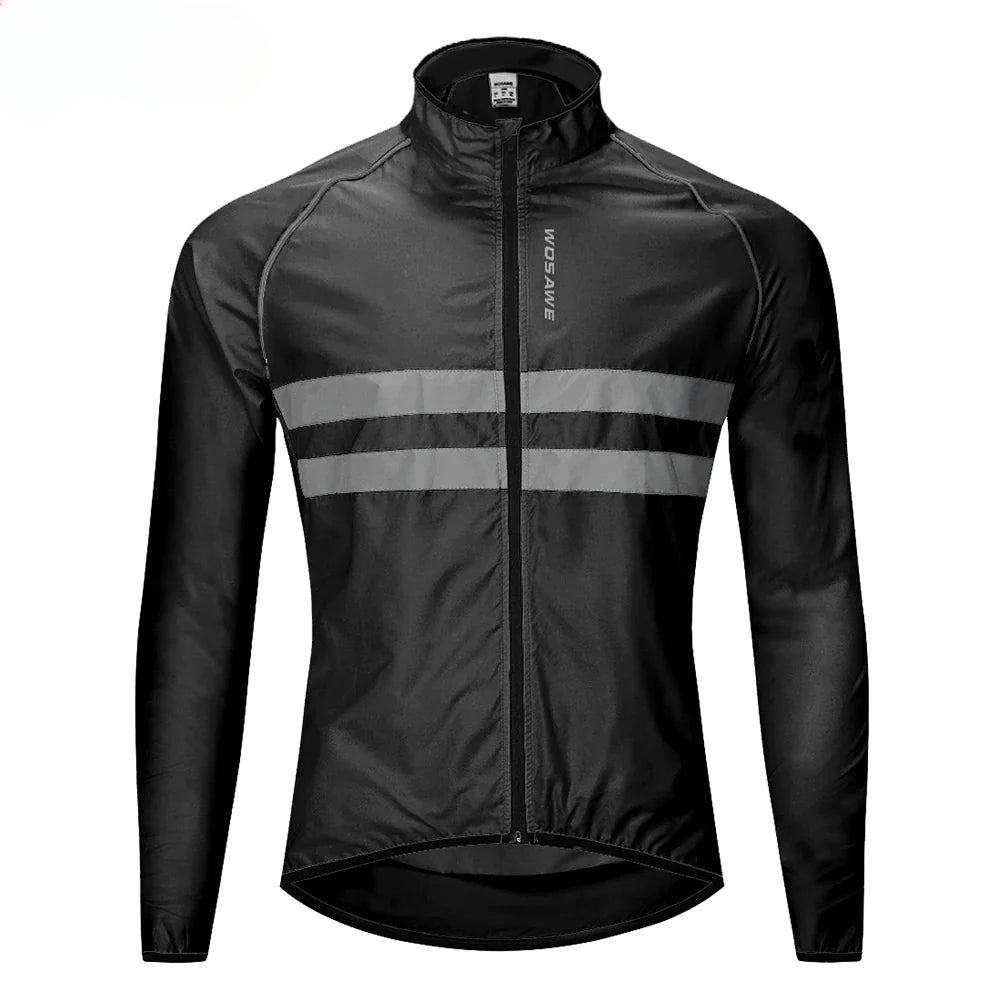 WOSAWE Men's Cycling Jacket High Visibility MultiFunction Jersey Road MTB Bike Bicycle Windbreaker Windproof Quick Dry Jacket-WAYBIKER
