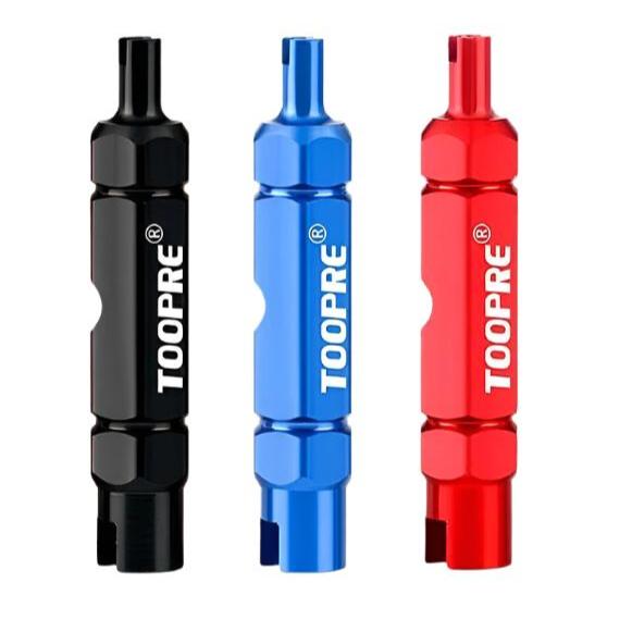 TOOPRE 3-in-1 Bike Multifunctional Valve Core Remover Tool Wrench Spanner For Bicycle Schrader and Presta Valve Extender-WAYBIKER